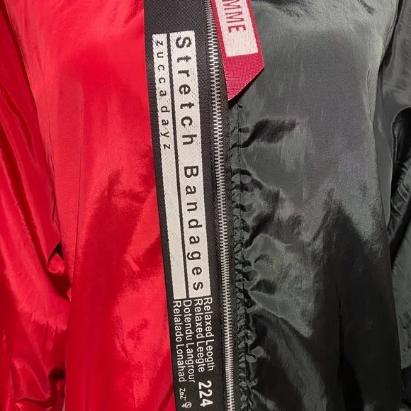 Zucca Dayz Stretch Bandages windbreaker Jacket Size S Black Red - Picture 4 of 7